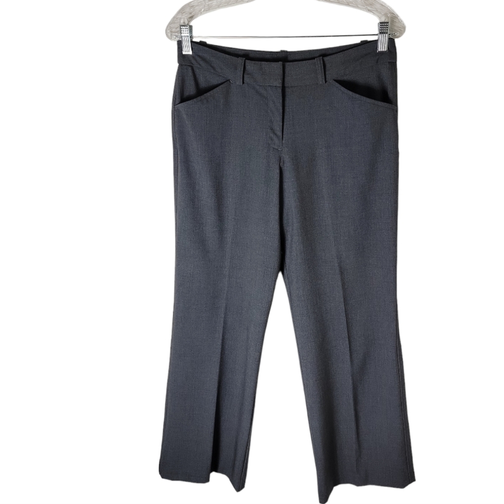 Worthington petite modern fit gray dress pants women's size 8P mid rise trousers